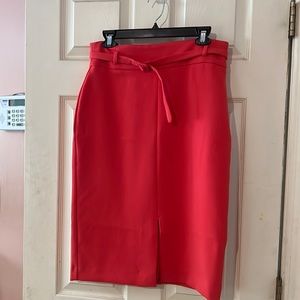 Ann Taylor Pencil Skirt with belt and front split